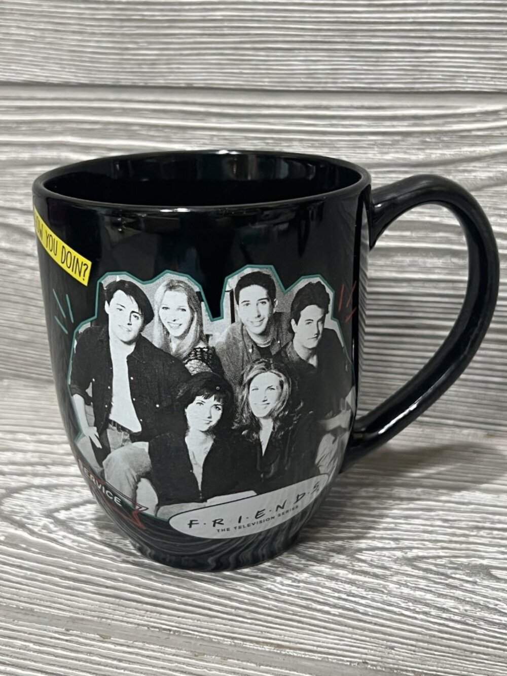 Friends TV Series Zak! Designs How You Doin? Central Perk Black Coffee Mug 2019